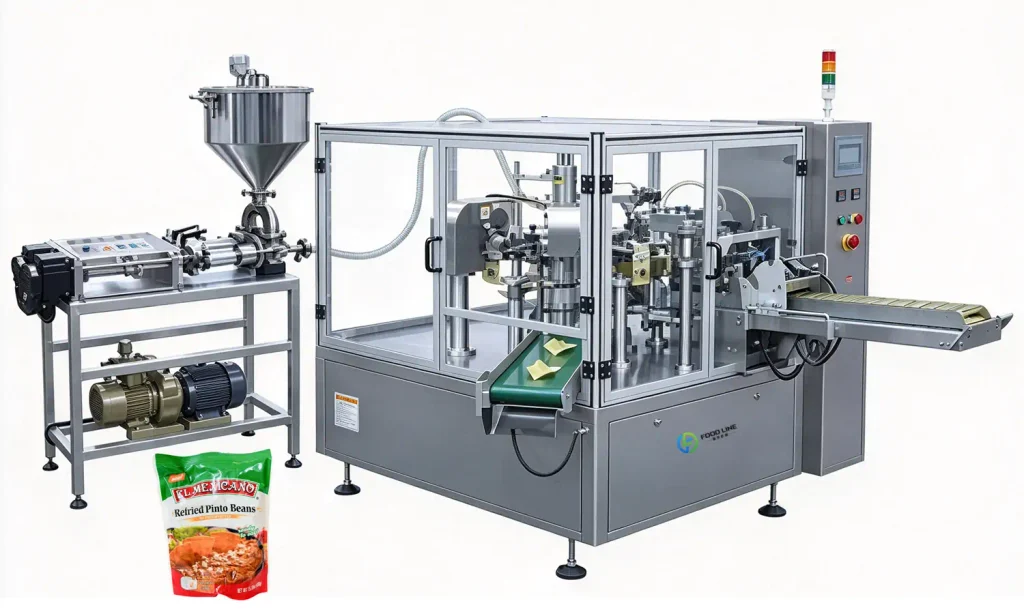 Standing Pouch Filling Machine for Refried Beans